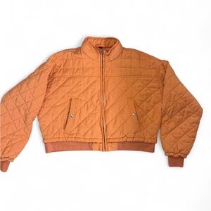 Blank NYC Peach Quilted Jacket / Bomber Coat - XL